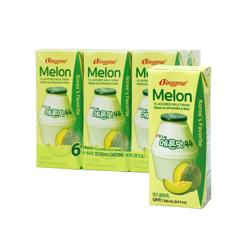 Binggrae · Milk Drink - Melon Flavor（200ml*6）