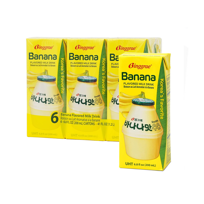 Binggrae · Milk Drink - Banana Flavor （200ml*6）*4