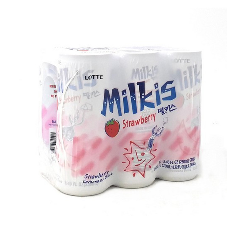 Lotte · Milkis Carbonated Milk Drink - Strawberry Flavor